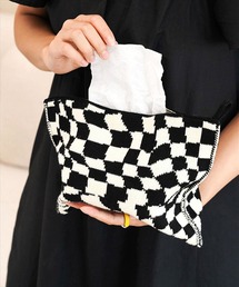 BAYBLO（ベイブロ）の「(SB)アソート柄 レトロ ニット ティッシュケース（インテリア雑貨）」