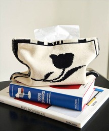 BAYBLO（ベイブロ）の「(SB)アソート柄 レトロ ニット ティッシュケース（インテリア雑貨）」