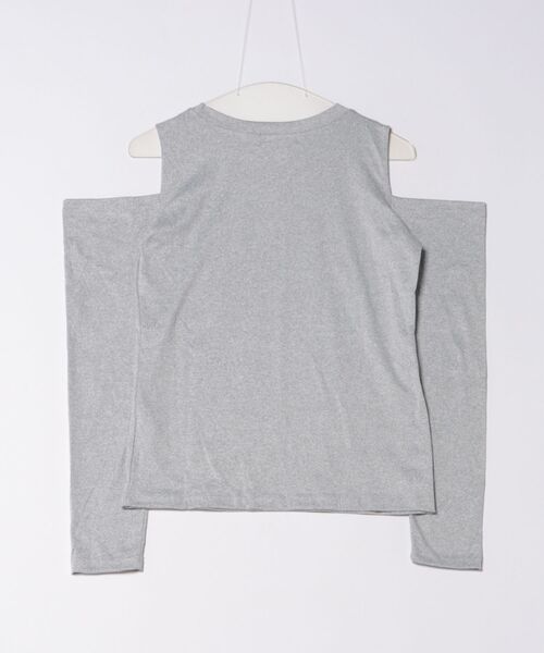 Mayree】オープンショルダー 肩出し 長袖 トップス（Tシャツ