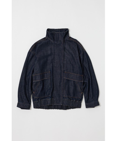 MOUSSY（マウジー）の「【25年AW新作】TENCEL(TM) DENIM OVER ブルゾン（デニムジャケット・レディース・ブルー/ワンウォッシュ・FREE）」の4枚目の写真