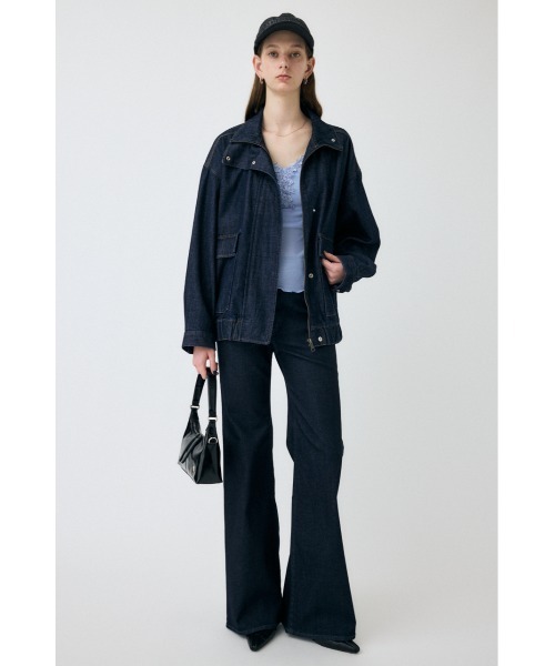 MOUSSY（マウジー）の「【25年AW新作】TENCEL(TM) DENIM OVER ブルゾン（デニムジャケット・レディース・ブルー/ワンウォッシュ・FREE）」の6枚目の写真