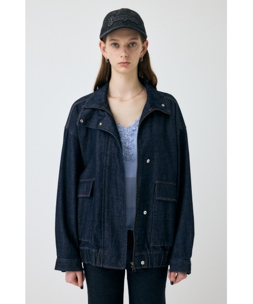 MOUSSY（マウジー）の「【25年AW新作】TENCEL(TM) DENIM OVER ブルゾン（デニムジャケット・レディース・ブルー/ワンウォッシュ・FREE）」の7枚目の写真