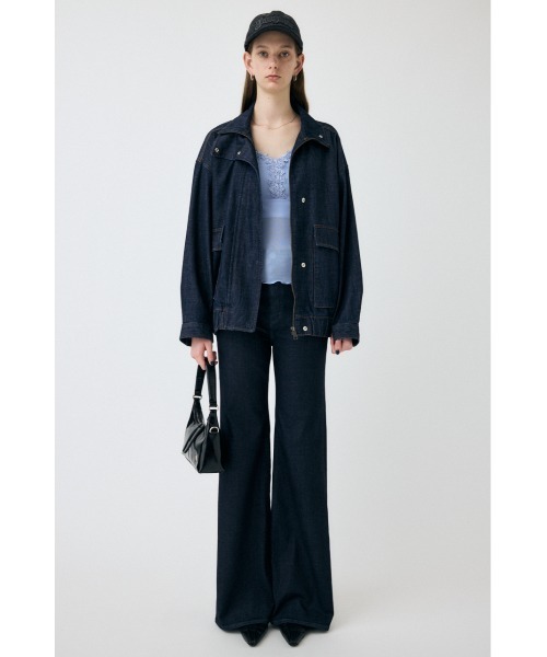 MOUSSY（マウジー）の「【25年AW新作】TENCEL(TM) DENIM OVER ブルゾン（デニムジャケット・レディース・ブルー/ワンウォッシュ・FREE）」の8枚目の写真