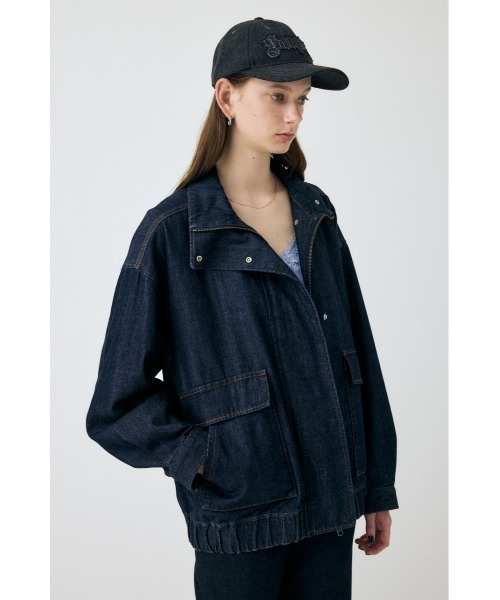 MOUSSY（マウジー）の「【25年AW新作】TENCEL(TM) DENIM OVER ブルゾン（デニムジャケット・レディース・ブルー/ワンウォッシュ・FREE）」の10枚目の写真