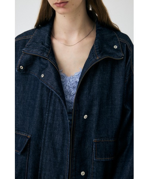 MOUSSY（マウジー）の「【25年AW新作】TENCEL(TM) DENIM OVER ブルゾン（デニムジャケット・レディース・ブルー/ワンウォッシュ・FREE）」の14枚目の写真