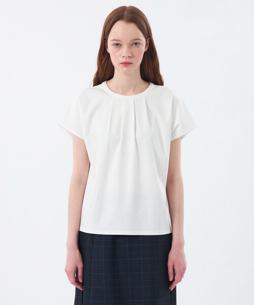 MACKINTOSH PHILOSOPHY(マッキントッシュ フィロソフィー)の「クールタッチフロントタックカットソー(Tシャツ/カットソー・レディース・イエロー/ブラウン/ブラック/オフホワイト・38/36)」の7枚目の写真