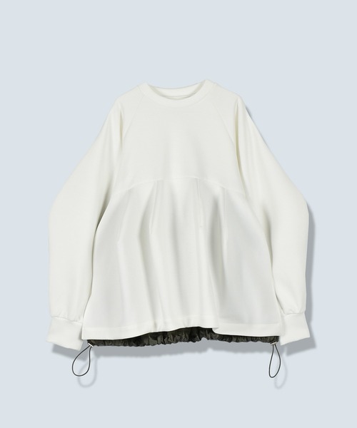OMMO（オーエムエムオー）の「FLASK PATTERN PADDING TOP（スウェット・レディース・ホワイト/ブラック/グレー/ブラックミックス・F）」の5枚目の写真