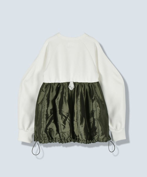 OMMO（オーエムエムオー）の「FLASK PATTERN PADDING TOP（スウェット・レディース・ホワイト/ブラック/グレー/ブラックミックス・F）」の6枚目の写真