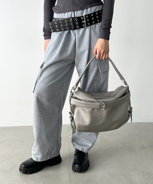 Bamm（バム）の「ベルトデザインワンハンドルショルダーバッグ（ショルダーバッグ・レディース・シルバー/ホワイト/ブラック・FREE）」の13枚目の写真