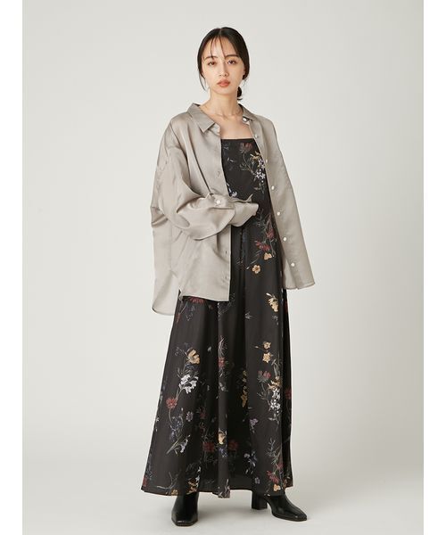 FRAY I.D（フレイアイディー）の「タイチョーカーシアーサテンシャツ（シャツ/ブラウス・レディース・ブラウン/ピンク/グレー・F）」の14枚目の写真