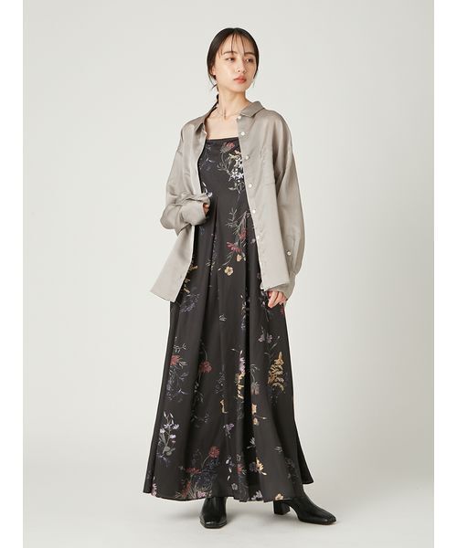 FRAY I.D（フレイアイディー）の「タイチョーカーシアーサテンシャツ（シャツ/ブラウス・レディース・ブラウン/ピンク/グレー・F）」の15枚目の写真