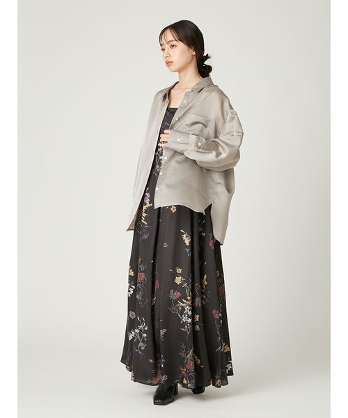 FRAY I.D（フレイアイディー）の「タイチョーカーシアーサテンシャツ（シャツ/ブラウス・レディース・ブラウン/ピンク/グレー・F）」の16枚目の写真