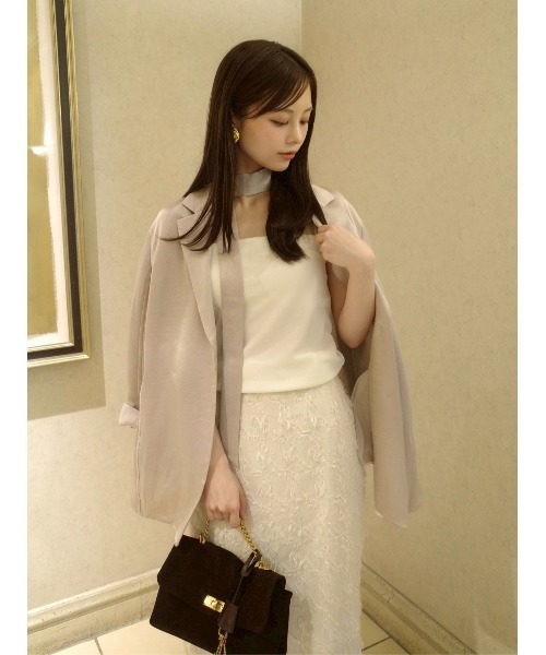 FRAY I.D（フレイアイディー）の「タイチョーカーシアーサテンシャツ（シャツ/ブラウス・レディース・ブラウン/ピンク/グレー・F）」の19枚目の写真