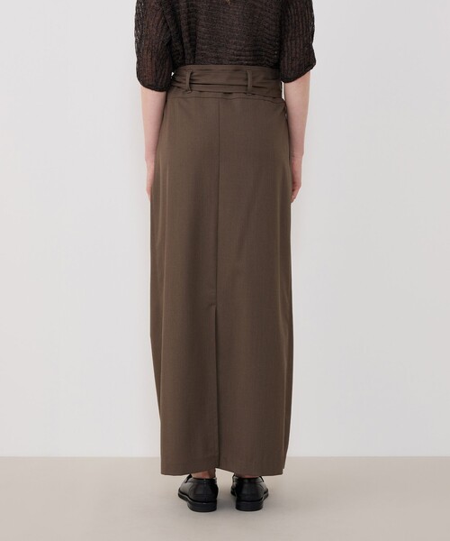 GALERIE VIE（ギャルリー ヴィー）の「クレープウールストレッチ ラップマキシスカート（スカート・レディース・ネイビー/ブラウン/ライトグレー・FREE）」の7枚目の写真