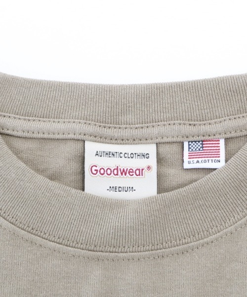 BACKYARD FAMILY(バックヤードファミリー)の「Goodwear 2w7 8518 袖リブ ポケット付き ロングTシャツ(Tシャツ/カットソー・メンズ・グレー/カーキ/ブラック/ホワイト/ネイビー・S/M/LL/L)」の7枚目の写真