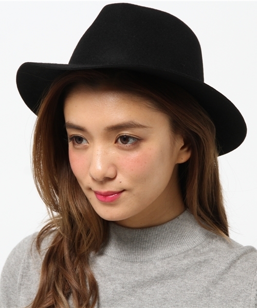 LBC（エルビーシー）の「フェルトツバ広ハット              （ハット・レディース・ネイビー/ブラック/ライトブラウン・ONE SIZE）」の6枚目の写真