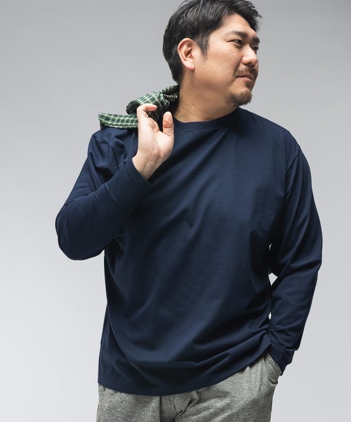 B&T CLUB(ビーティークラブ)の「長袖 Tシャツ メンズ 大きいサイズ オールマイTシャツ+GUARD クルーネック ロンT トレーニング カジュアル B&T CLUB (ビーアンドティークラブ)(Tシャツ/カットソー・メンズ・ダークグレー/ホワイト/ブラック/ネイビー・X1(3L~4L)/X2(4L~5L)/X3(6L~7L)/X4(8L~9L)/X5(9L~10L))」の4枚目の写真