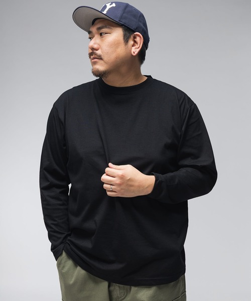 B&T CLUB(ビーティークラブ)の「長袖 Tシャツ メンズ 大きいサイズ オールマイTシャツ+GUARD クルーネック ロンT トレーニング カジュアル B&T CLUB (ビーアンドティークラブ)(Tシャツ/カットソー・メンズ・ダークグレー/ホワイト/ブラック/ネイビー・X1(3L~4L)/X2(4L~5L)/X3(6L~7L)/X4(8L~9L)/X5(9L~10L))」の1枚目の写真