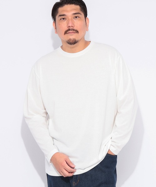 B&T CLUB(ビーティークラブ)の「長袖 Tシャツ メンズ 大きいサイズ オールマイTシャツ+GUARD クルーネック ロンT トレーニング カジュアル B&T CLUB (ビーアンドティークラブ)(Tシャツ/カットソー・メンズ・ダークグレー/ホワイト/ブラック/ネイビー・X1(3L~4L)/X2(4L~5L)/X3(6L~7L)/X4(8L~9L)/X5(9L~10L))」の5枚目の写真