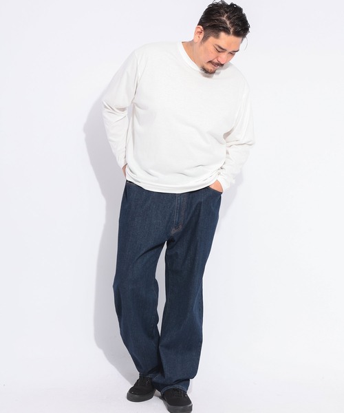 B&T CLUB(ビーティークラブ)の「長袖 Tシャツ メンズ 大きいサイズ オールマイTシャツ+GUARD クルーネック ロンT トレーニング カジュアル B&T CLUB (ビーアンドティークラブ)(Tシャツ/カットソー・メンズ・ダークグレー/ホワイト/ブラック/ネイビー・X1(3L~4L)/X2(4L~5L)/X3(6L~7L)/X4(8L~9L)/X5(9L~10L))」の6枚目の写真