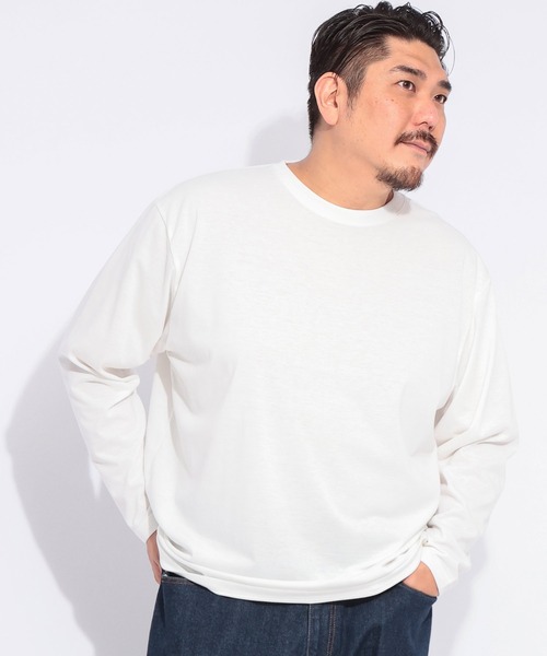 B&T CLUB(ビーティークラブ)の「長袖 Tシャツ メンズ 大きいサイズ オールマイTシャツ+GUARD クルーネック ロンT トレーニング カジュアル B&T CLUB (ビーアンドティークラブ)(Tシャツ/カットソー・メンズ・ダークグレー/ホワイト/ブラック/ネイビー・X1(3L~4L)/X2(4L~5L)/X3(6L~7L)/X4(8L~9L)/X5(9L~10L))」の7枚目の写真