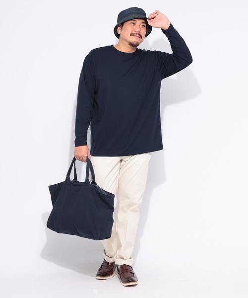 B&T CLUB(ビーティークラブ)の「長袖 Tシャツ メンズ 大きいサイズ オールマイTシャツ+GUARD クルーネック ロンT トレーニング カジュアル B&T CLUB (ビーアンドティークラブ)(Tシャツ/カットソー・メンズ・ダークグレー/ホワイト/ブラック/ネイビー・X1(3L~4L)/X2(4L~5L)/X3(6L~7L)/X4(8L~9L)/X5(9L~10L))」の22枚目の写真
