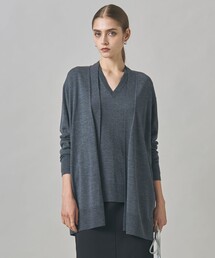 コンパクトファインウール ロングカーディガン