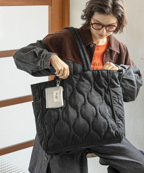 オリジナルポーチ付きキルトトートバッグL（トートバッグ）｜niko and
