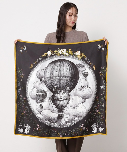 スヌーピー　極美品❗️ポールスミス　超大判シルク100%スカーフ　華やか シルクスカーフ 大判 ”Balloon” ”Flower”（ストール/ショール