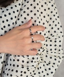 BROTHERHOOD（ブラザーフッド）の「【earyear】Glint Quilt Double Finger Ring（リング）」