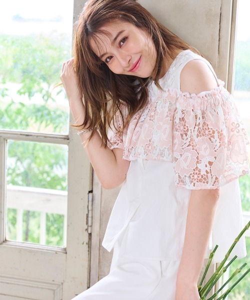 Chesty(チェスティー)の「パステルレースブラウス(シャツ/ブラウス・レディース・ブルー/ピンク・1/0)」の15枚目の写真