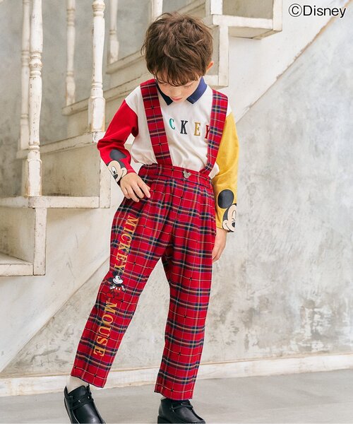 Disney(ディズニー)の「【リンク】ディズニーキャラクターサス付きパンツ(サロペット/オーバーオール・キッズ・レッド/ネイビー・100/120/90/110/130)」の2枚目の写真