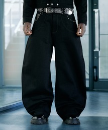 ANDER HUNK(�A���_�[�n���N)��Studs Design Rigid Curve Denim / �X�^�b�Y�f�U�C�����W�b�g�J�[�u�f�j��(�f�j���p���c)