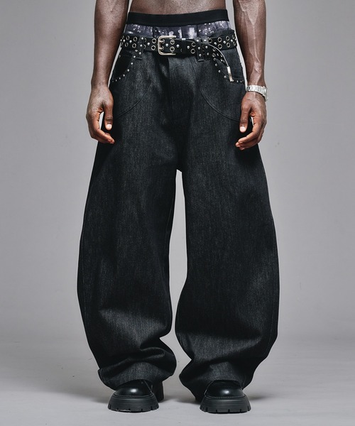 ANDER HUNK(A_[nN)Studs Design Rigid Curve Denim / X^bYfUCWbgJ[ufj(fjpc)