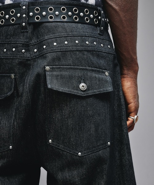 ANDER HUNK スタッズデザインリジットカーブデニム 13oz Rigid Curve Denim / 13オンスリジットカーブデニム