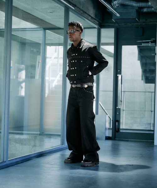 ANDER HUNK（アンダーハンク）の「Studs Design Rigid Curve Denim / スタッズデザインリジットカーブデニム（デニムパンツ・メンズ・インディゴブルー/ブラック/ブラック系その他・MEDIUM/LARGE/SMALL/X-SMALL）」の15枚目の写真