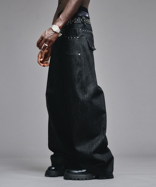 Studs Design Rigid Curve Denim / スタッズデザインリジット