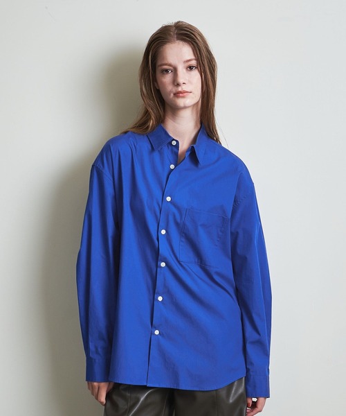 info. BEAUTY&YOUTH(インフォビューティアンドユース)の「【マルチサイズ】ブロード ビッグシャツ(シャツ/ブラウス・メンズ・イエロー/コバルトブルー/モカ/ホワイト/ピンク・マルチサイズ)」の3枚目の写真