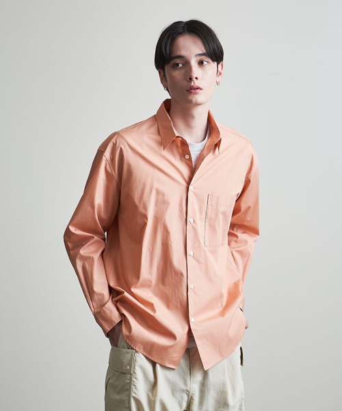 info. BEAUTY&YOUTH(インフォビューティアンドユース)の「【マルチサイズ】ブロード ビッグシャツ(シャツ/ブラウス・メンズ・イエロー/コバルトブルー/モカ/ホワイト/ピンク・マルチサイズ)」の5枚目の写真