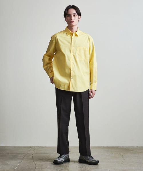 info. BEAUTY&YOUTH(インフォビューティアンドユース)の「【マルチサイズ】ブロード ビッグシャツ(シャツ/ブラウス・メンズ・イエロー/コバルトブルー/モカ/ホワイト/ピンク・マルチサイズ)」の7枚目の写真