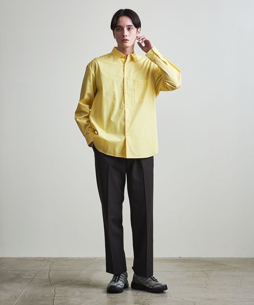 info. BEAUTY&YOUTH(インフォビューティアンドユース)の「【マルチサイズ】ブロード ビッグシャツ(シャツ/ブラウス・メンズ・イエロー/コバルトブルー/モカ/ホワイト/ピンク・マルチサイズ)」の8枚目の写真