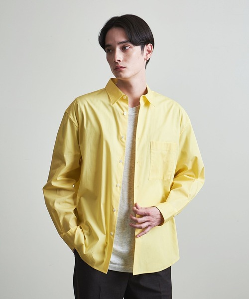info. BEAUTY&YOUTH(インフォビューティアンドユース)の「【マルチサイズ】ブロード ビッグシャツ(シャツ/ブラウス・メンズ・イエロー/コバルトブルー/モカ/ホワイト/ピンク・マルチサイズ)」の10枚目の写真