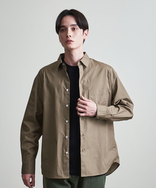 info. BEAUTY&YOUTH(インフォビューティアンドユース)の「【マルチサイズ】ブロード ビッグシャツ(シャツ/ブラウス・メンズ・イエロー/コバルトブルー/モカ/ホワイト/ピンク・マルチサイズ)」の13枚目の写真