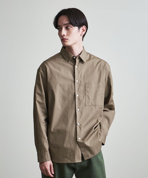 info. BEAUTY&YOUTH(インフォビューティアンドユース)の「【マルチサイズ】ブロード ビッグシャツ(シャツ/ブラウス・メンズ・イエロー/コバルトブルー/モカ/ホワイト/ピンク・マルチサイズ)」の17枚目の写真