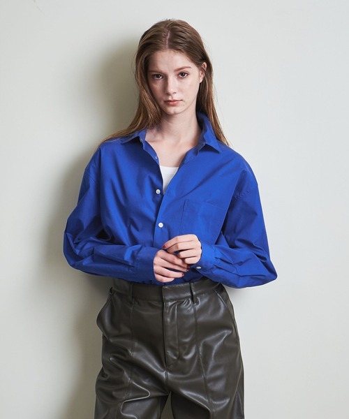 info. BEAUTY&YOUTH(インフォビューティアンドユース)の「【マルチサイズ】ブロード ビッグシャツ(シャツ/ブラウス・メンズ・イエロー/コバルトブルー/モカ/ホワイト/ピンク・マルチサイズ)」の21枚目の写真