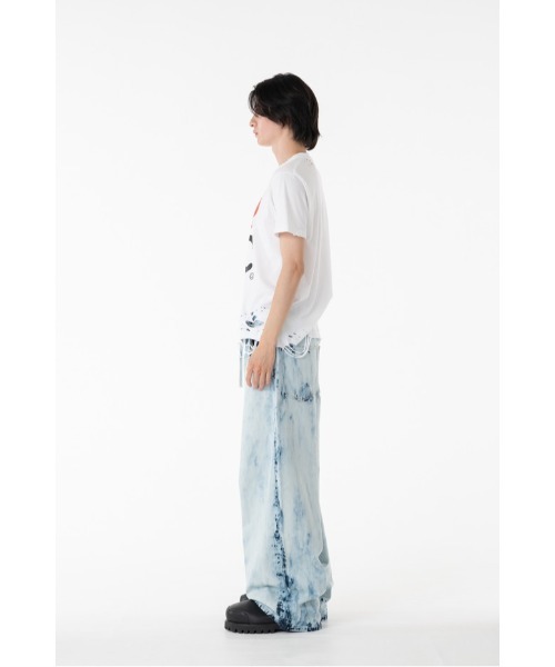 DISCOVERED（ディスカバード）の「BLEACH DENIM PANTS（デニムパンツ・メンズ・ブラック/インディゴブルー・SMALL/LARGE）」の10枚目の写真