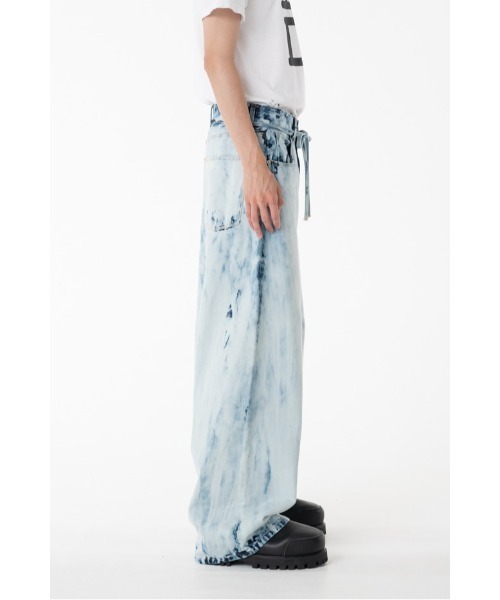 DISCOVERED（ディスカバード）の「BLEACH DENIM PANTS（デニムパンツ・メンズ・ブラック/インディゴブルー・SMALL/LARGE）」の5枚目の写真