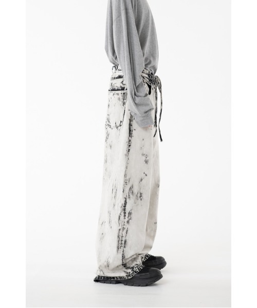DISCOVERED（ディスカバード）の「BLEACH DENIM PANTS（デニムパンツ・メンズ・ブラック/インディゴブルー・SMALL/LARGE）」の7枚目の写真