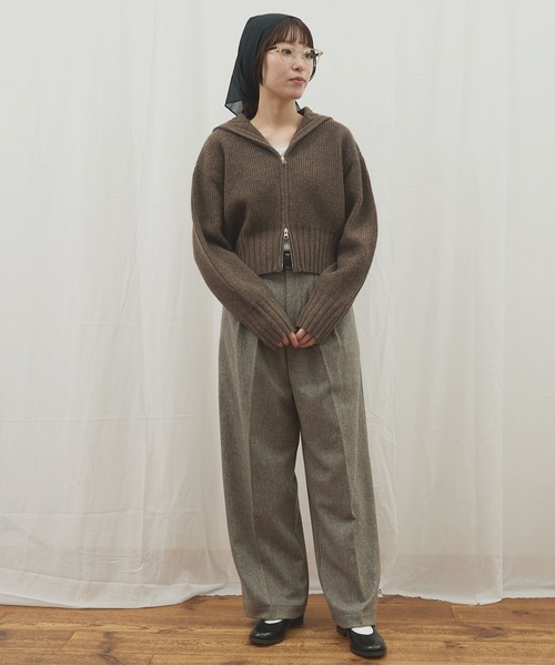 fig Ｌondon（フィグロンドン）の「_WOOL TWEED trousers（その他パンツ・レディース・グレー/ブラック・1/0）」の9枚目の写真
