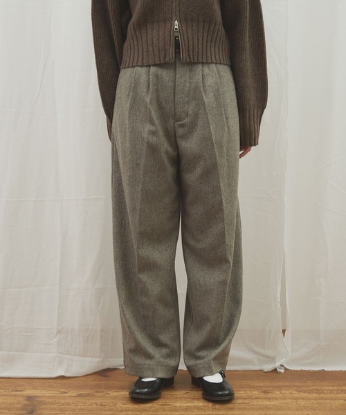 fig Ｌondon（フィグロンドン）の「_WOOL TWEED trousers（その他パンツ・レディース・グレー/ブラック・1/0）」の14枚目の写真